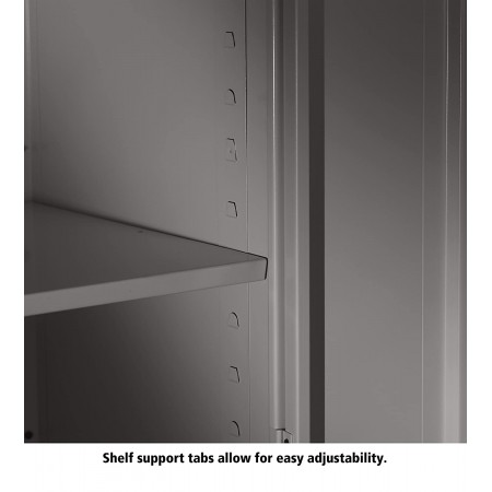 Mighty Rock Standard Welded Storage Cabinet, 4 Shelves, 200 lbs Capacity per Shelf, 36" Width x 72" Height x 24" Depth, Black